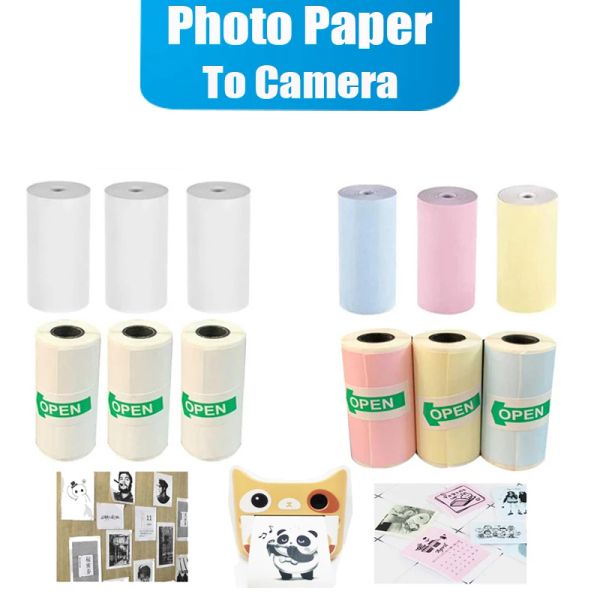 Papier photo Papier Impression thermique pour une appareil photo imprimante instantanée Dual Lens Screen Vidéo Enfants Outdoor Gift DIY Sticker