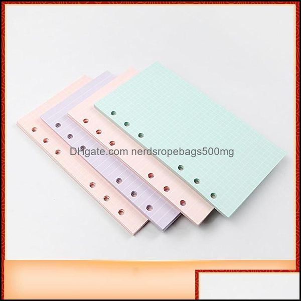 Productos de papel Oficina Útiles escolares Negocio Industrial A6 Cuaderno de hojas sueltas de seis orificios Núcleo 5 colores Mti-Choice Página de reemplazo personalizada