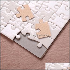 Produits en papier Sublimation Puzzle Taille A5 Bricolage Sublimations Blancs Puzzles Blanc Jigsaw 80 Pcs Chaleur Impression Transfert Cadeau Fait À La Main Yf Otfjd