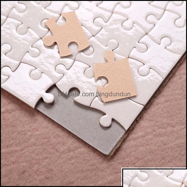 Produits en papier Sublimation Puzzle A5 Taille Bricolage Sublimations Blancs Puzzles Blanc Jigsaw 80 Pcs Transfert D'impression À La Chaleur Cadeau Fait À La Main Yf Dhgfh