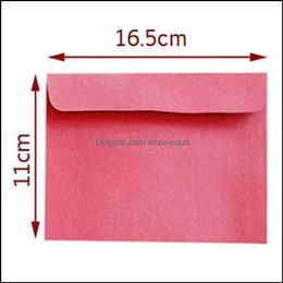 Papierproducten levert kantoorschool business industrial a6 6.5 "x 4,75" Kraft enveloppen 4.9x6,9 inch 16.5x11cm Rode druppel levering 2021