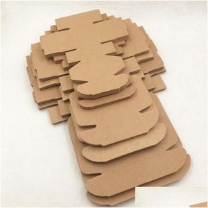 Produits en papier Vente en gros 24Pcs Mti Taille Boîte à savon Kraft Emballage cadeau avec fenêtre en PVC transparent Candy Favors Arts Krafts Display K Jllsxu Otadb