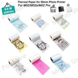 Papier auto-adadhésive 53 mm papier thermique papier autocollant imprimable papier pour m02 / m02s / m02 / t02 imprimante de poche pro pour papier photo iPhone