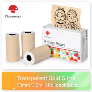 Papier thermique papier phomemo autocollant imprimable auto-adhésif rolls de rouleaux de photos pour phomemo m02 / m02s / m02pro mini imprimante portable