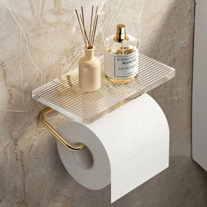 Porte-serviettes en papier en alliage d'aluminium support de toilette plateau en acrylique accessoires de salle de bain cuisine tenture murale PunchFree rouleau 230616