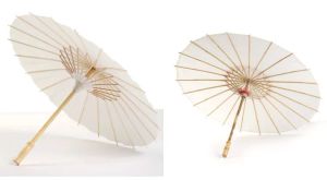 Parapluie parasol parasol de danse de mariage décor nuptial de mariage parasols parasols du papier blanc parapluie 100pcs fête bambou blanc