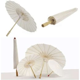 Papieren bruiloft paraplu's parasol bamboe 60 cm paraplu feest gunst voor bruids douche centerpieces foto props fy5699 jn05