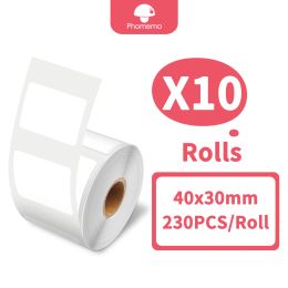 Paper Adhésif blanc Autocollant pour Phomemo M110 / M200 / M220 Selfadhesive Label Imprimante imperméable