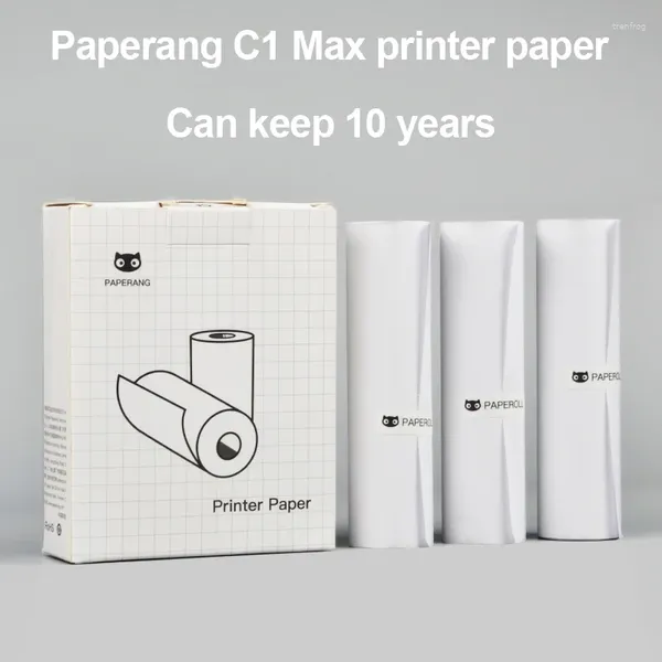 Papel térmico para impresora Paperang C1 Max, pegatina autoadhesiva de 112mm, tarea para estudiantes, escuela, oficina, planificador, impresión de diarios