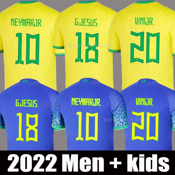 Paqueta Coutinho Soccer Jerseys World Brazils Football Shirt Cup Firmino Brasil 22 23 Vini Jr Antony Sia Dani Aes Camiseta de Futbol Men Kid Kit Kit