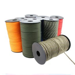 Paracord 100M 7 hebras 550 cuerda Paracord 4mm equipo de supervivencia para acampar al aire libre cuerda de paracaídas tienda con paraguas cordón