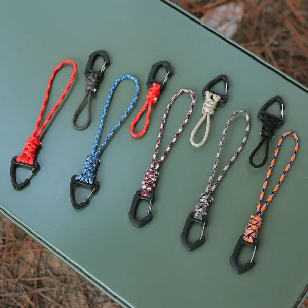 Paracord 3pcs Multifisection Lonyard Outdoor Military Paracord Keychain Camping Quick Hang Hook Hackpack Keypack Key