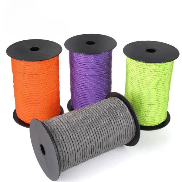 Paracord 7 brins 4mm Paracord 550 cordon de Parachute tactique militaire accessoires de survie de Camping lanière de tente bracelet à bricoler soi-même corde de tissage