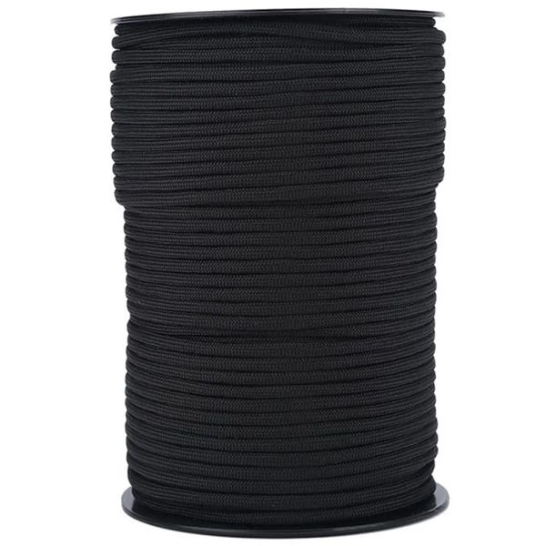 Paracorde noire, corde à linge, corde de Parachute, sangle de lanière de tente, bricolage, longueur 100m, 180g, 1 pièce, Camping en plein air, tout neuf