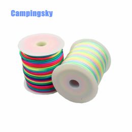 Paracord CAMPINGSKY Rainbow Paracord 100 voet Nylon Parachute Cord Lanyard Touw Outdoor Klimmen Camping