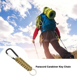 Paracord Keychain Heavy Duty Paracord Key Chain Woven Key Chain met Carabiner for Keys zaklamp Whistle Backpack voor mannen