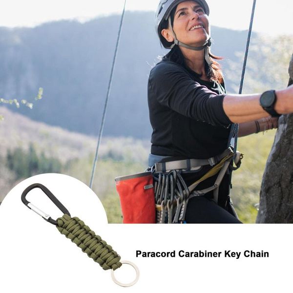 Chaîne de clés de clés de porte clés paracord avec carabiner pour les touches Sac à dos pour hommes pour hommes