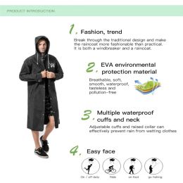 Paracord Unisexe Raincoat imperméable Mabille de pluie longue Poncho Femmes Men d'extérieur Rainquette Eva Tissu avec des vêtements de pluie Camping Suit 1pc