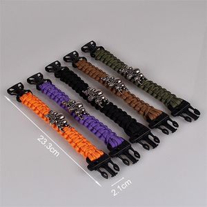 Paracord Polsband Decoratie Survival Armbanden Paracord Armband Hiking Camping Travel Outdoors Gear Touw 23 cm Schedel