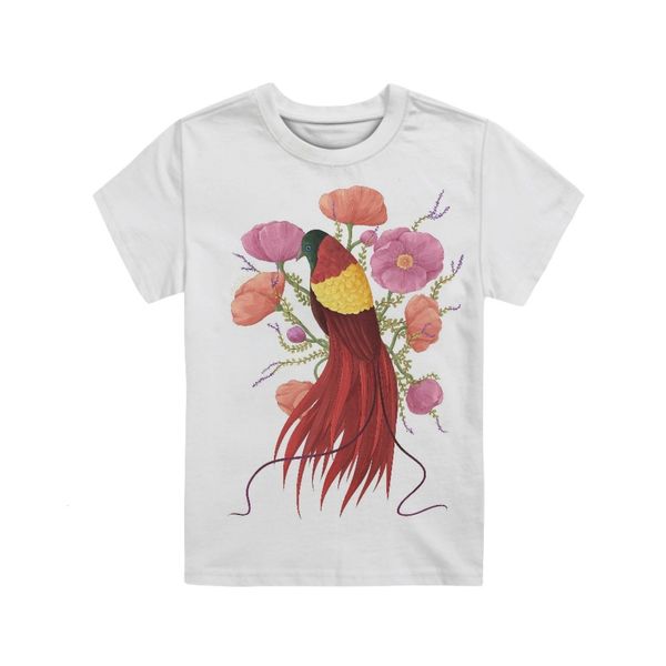 Paradisaeidae Imprimir Patrón floral Camiseta para niños Bebé Ropa de niño Camiseta de manga corta Niños Top Camiseta Verano Niño 230301