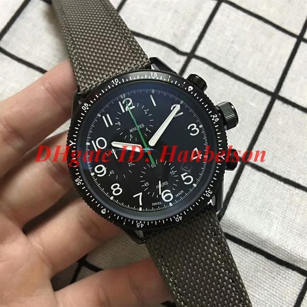 Paradropper LT Staffel 7 Edición limitada Reloj para hombre 01 774 7661 7734-Set TS Japón cuarzo 6S10 Correa de cuero de tela PVD Wri2119