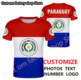 PARAGUAY camiseta diy nombre personalizado gratis número pry camiseta nación bandera py paraguayo república española universidad imprimir p o ropa 220616