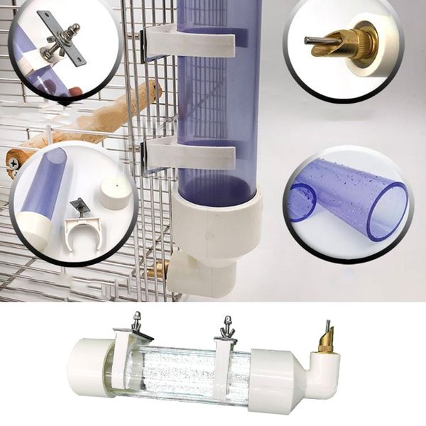 Perkeet Bird Feeder Pet Cage suspendue Automatic Food Bowl Dispensateur en eau de boisson QW