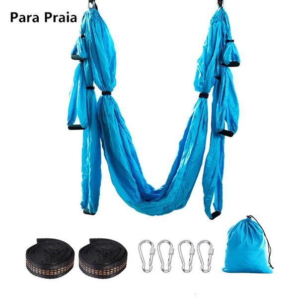 Parapraie yoga hamac anti-gravité ultralime parachute en nylon swing de fitness intérieur avec accessoire 240415