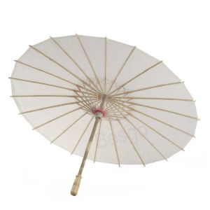 Parasols Style chinois artisanat papier parapluie bricolage blanc peinture parapluie photographie accessoires Performance parapluies