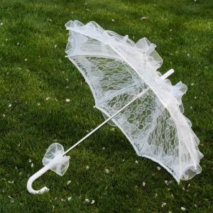 Parasols Simple Wedding Supplies Lace Hollow Bride Wedding Umbrella Photo Decoration Photography PropSzz