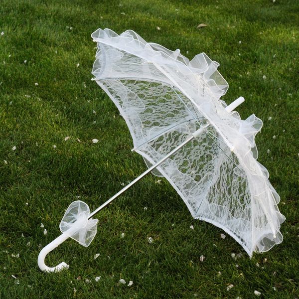 Parasols Suministros de boda simples Lace Hollow Hollow Bride Wedding Toavevorial Fotografía Fotografía Props