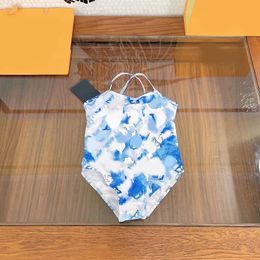 parent-child swimsuits summer one piece swimwear Summer girls swimsuit set classic print letter girls womens swimwears CSD2401193-6