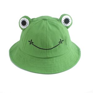 Parent-Kid Cartoon Frog Bucket Bucket Panama Fishing Cap mignon Froggy Homme Femme Bob Chapeau Fisherman en plein air