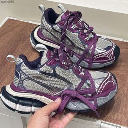 Paris 3XL-zapatos de papá para mujer, calzado deportivo informal, desgastado, con suela alta y gruesa, con cordones, sucio, 2023