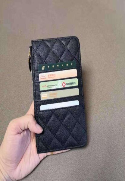 Sac de téléphone mobile de marque Paris Caviar Portefeuille Luxury VIP Gift Wallet Black Leather Credit Card Card Sac Femelle Designers Card Solder 5870428