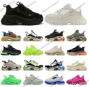 Paris Casual schoenen Triple S Clear Sole Trainers Dad Sneaker Zwart Oversized Heren Dames Beige Beste kwaliteit Runners Chaussures Balenciagas balencaiga schoenen