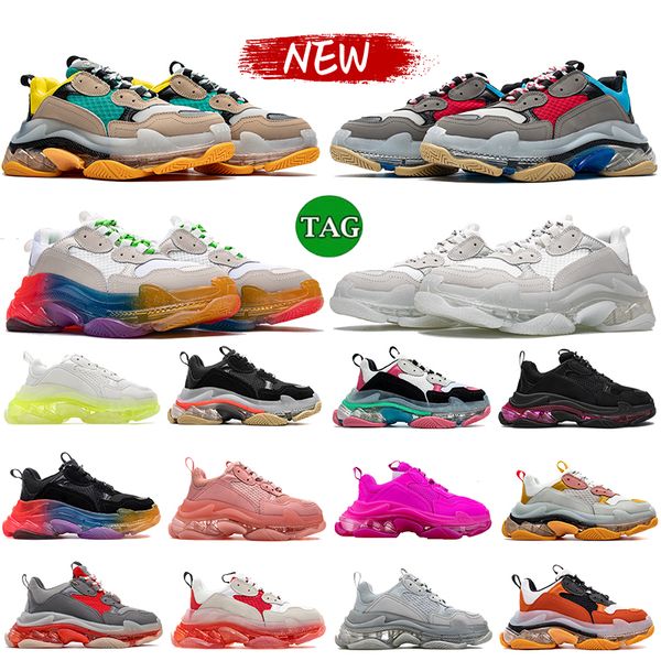 Paris Designer Casual Chaussures Hommes Femmes Noir Rose Néon Blanc Fluo Jaune Beige Vert Yellowgym Rouge Bleu Baskets Mode Luxe Hauteur Augmentant Chaussures US 6-12