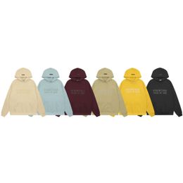 Paris Designer Hood's Hoodie Autumn and Winter Street Plush pullover heren en dames truien mist essentals dubbele draad geperste letterjack s-xl