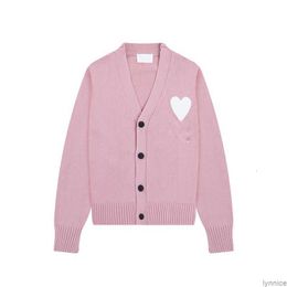 Paris Designer Pull Homme Nouveau Amisweater Coeur Macaron Amour Jacquard Cardigan Amishirt pour Hommes et Femmes Top AM I