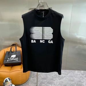 Parijs Designer Mens T-shirt Ronde Nek Modieuze T-shirt 2B Letter Afdruk Casual Sports losse katoen Meerdere stijlen Zwart-wit mouwloos T-shirt Vest