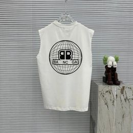 T-shirts pour hommes de créateurs de Paris Europe Lettre de gilet Imprimée hommes T-shirt sans manches Femmes Top Vêtements Coton Coton Coton Tank 2B
