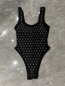 Paris Designer en maillot de bain en maillot de bain en diamant monokini haut de gamme en bikini haut de gamme Fashion Beach porte des maillots de bain noirs de Bodys sexy bodys S-xl