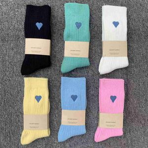 Paris designer sokken Love geborduurde sokken Kousen voor dames en heren Gestreepte sokken Effen gekleurde sokken