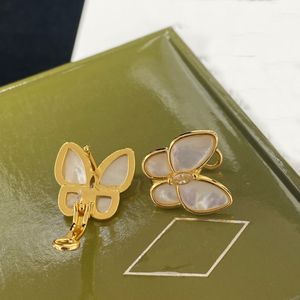 Boucles d'oreilles de créateurs parisiens pour femmes, boucles d'oreilles papillon dansantes, bijoux cadeaux en or et en argent en option