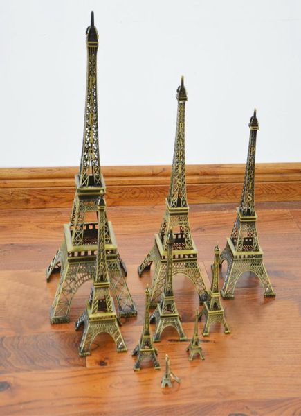 Torre Eiffel de París Decoraciones de jardín Modelo Estatuilla Estatua de aleación de zinc Recuerdos de viaje Decoración del hogar Regalos creativos Artesanía de metal 2941720