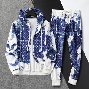 París Europa Diseñador para hombre para mujer Chándales Traje deportivo Cremallera Cardigan Geometría Patchwork Clásico Flores Color Pantalones deportivos Traje deportivo a rayas