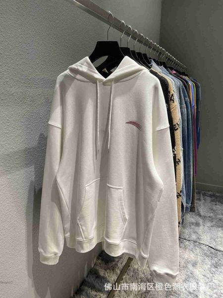 Paris Fashion Brand Autumn Winter b Home High Edition Coke Wave Print Hooded Loose Sleeve Sweater for Men Women