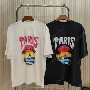 Parijs modemerk ontwerper heren dames T-shirts beroemde afdrukken Eiffeltoren lood mode balencigas 2B kleding casual katoenen tees