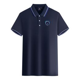 Paris FC masculino e feminino polos mercerizado algodão manga curta lapela respirável esportes camiseta logotipo pode ser personalizado