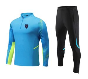 Paris FC Costumes de sport de loisirs pour hommes et enfants en plein air à manches longues semi-fermeture éclair vêtements d'entraînement sport manteau décontracté taille 4XS-2XL